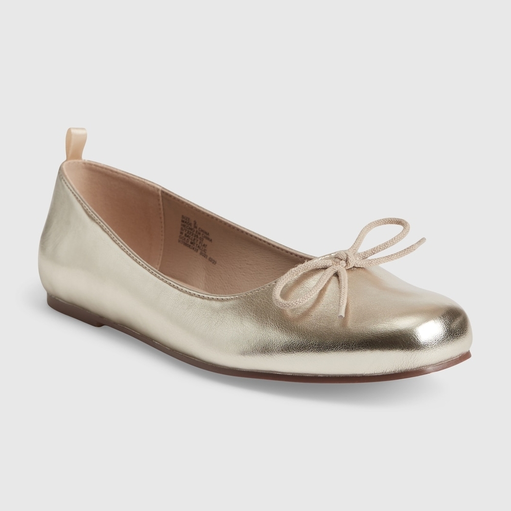 NWT GAP Elegant Gold Ballet Flats Sz 10